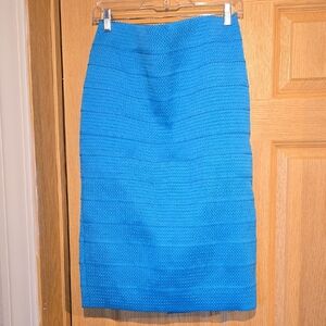 New York & Company Bright Blue Knit Pencil Skirt